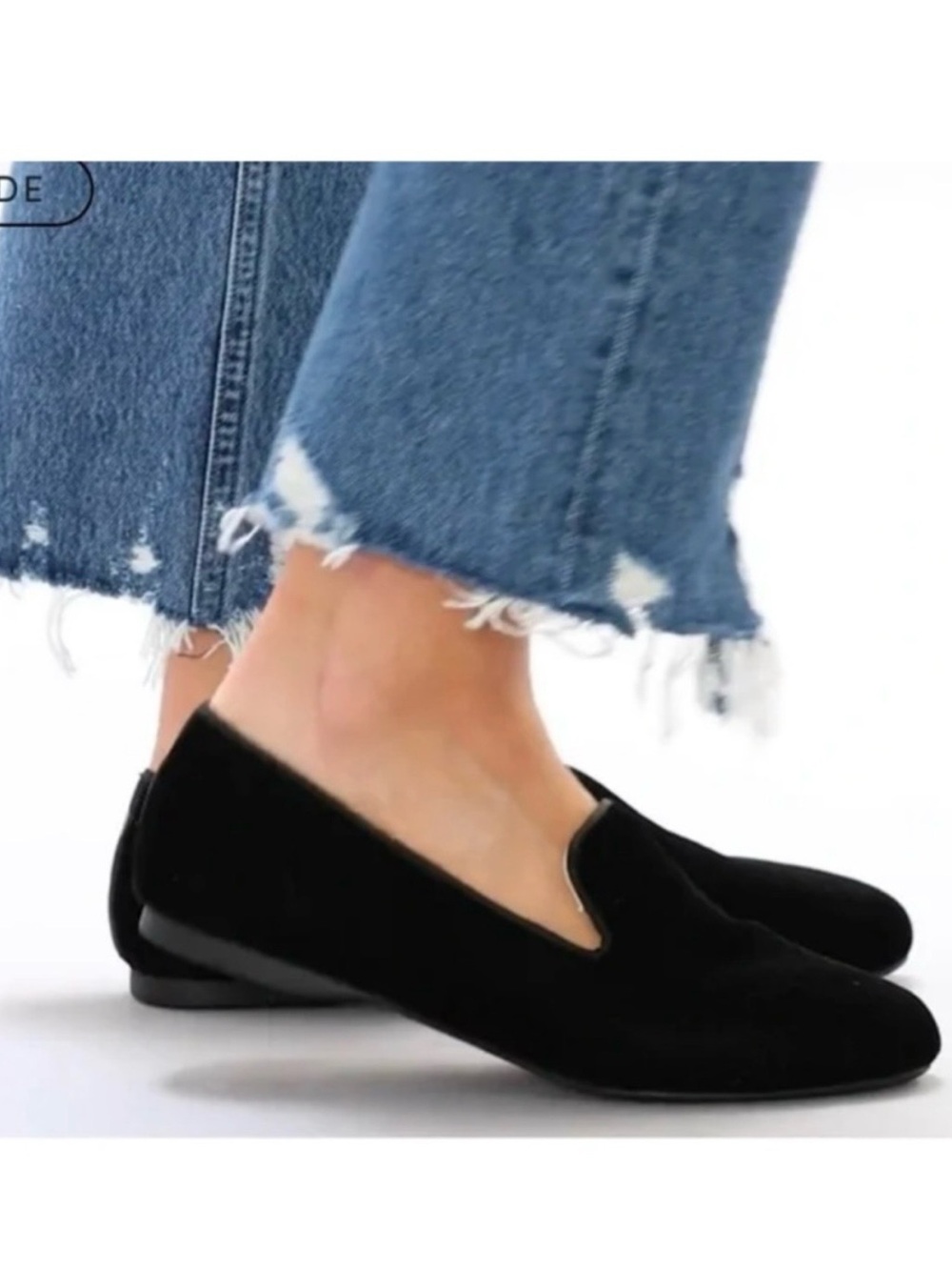 Birdies Black Velvet The Starling Loafer Slip On Flats Women's Size 9